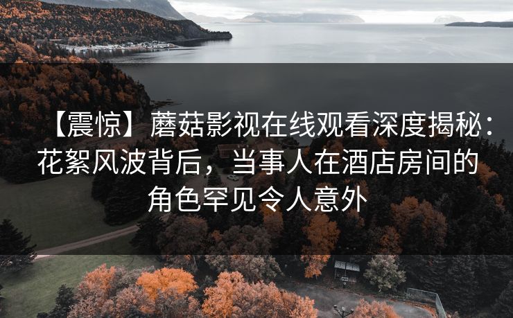 【震惊】蘑菇影视在线观看深度揭秘：花絮风波背后，当事人在酒店房间的角色罕见令人意外