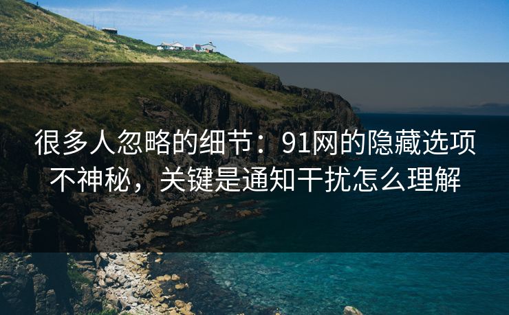 很多人忽略的细节：91网的隐藏选项不神秘，关键是通知干扰怎么理解
