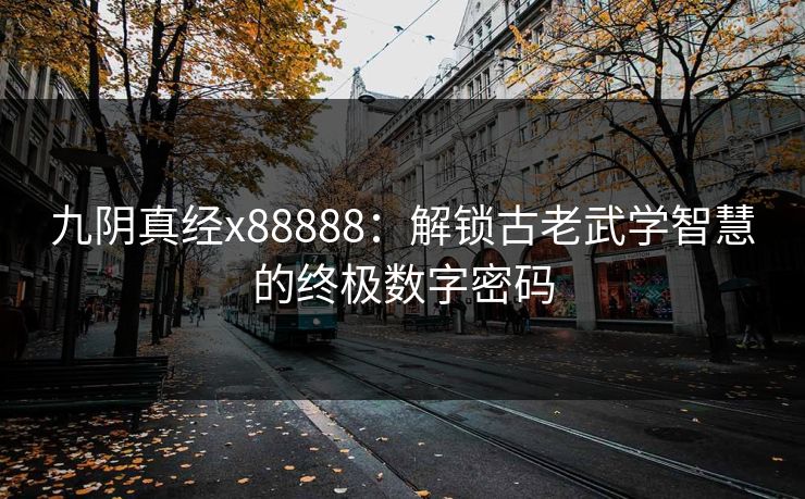 九阴真经x88888：解锁古老武学智慧的终极数字密码